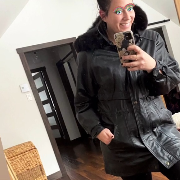 Perle rare ⚫️ leather winter coat - Picture 5 of 5